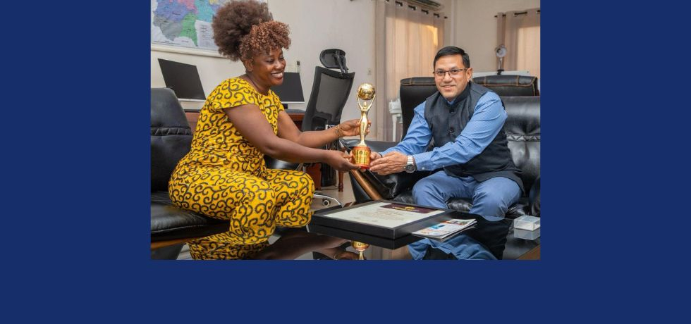  Ambassador Om Prakash Meena receives journalist Ms. Mariam Ouedraogo at Embassy premises